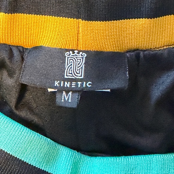 Kinetic White Athletic Shorts with Blue Stripes - Picture 6 of 6